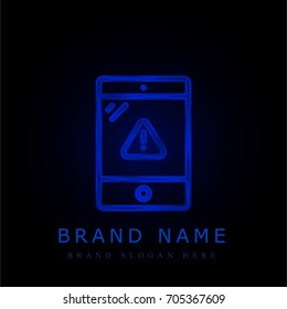Tablet blue chromium metallic logo