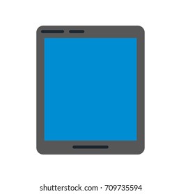 tablet with blue screen icon image