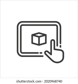 Comprimido con icono de cuadro en fondo blanco