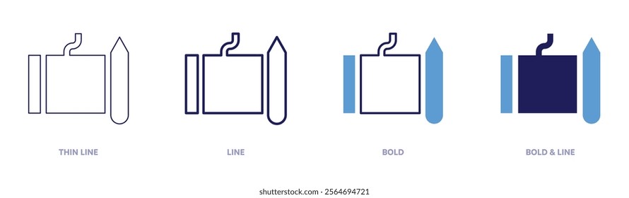 Tablet brands icon in 4 different styles. Thin Line, Line, Bold, and Bold Line. Duotone style. Editable stroke.