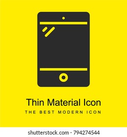 Tablet bright yellow material minimal icon or logo design