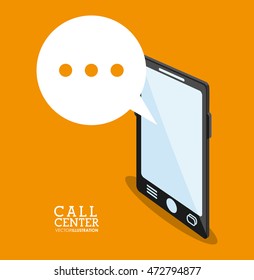 tablet call center technical service icon. Colorful design. Vector illustration
