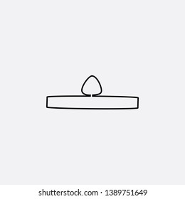 tablet candle icon sign signifier vector