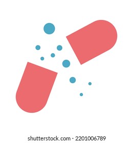 Tablet, capsule colored icon. Simple colored element illustration. Tablet, capsule concept symbol design from medical set. Can be used for web and mobile on white background