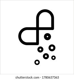 tablet capsule icon, vector illustration on white background