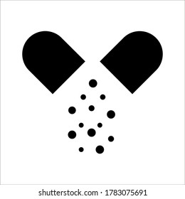 tablet capsule icon, vector illustration on white background