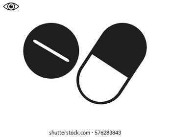 tablet, capsule, icon, vector illustration eps10
