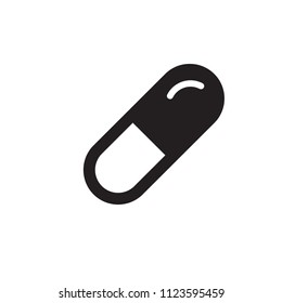 Tablet, capsule, medicine icon vector.