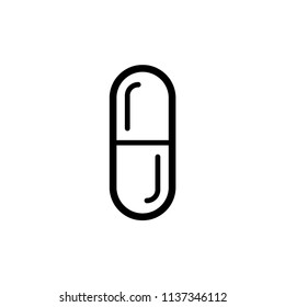 Tablet, capsule, medicine icon vector.