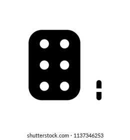 Tablet, capsule, medicine icon vector.