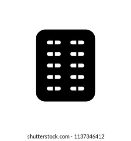 Tablet, capsule, medicine icon vector.