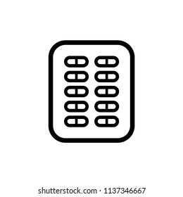 Tablet, capsule, medicine icon vector.
