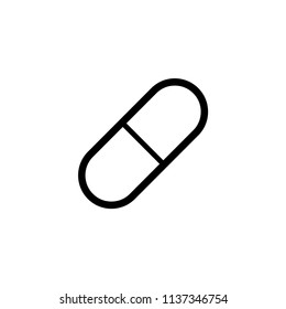 Tablet, capsule, medicine icon vector.