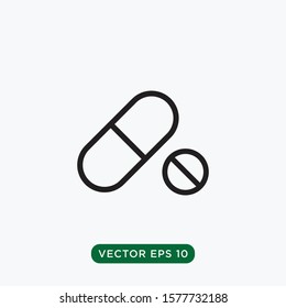 tablet capsule vector icon design concept