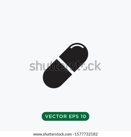 tablet capsule vector icon design concept