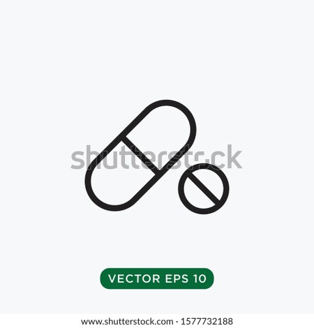 tablet capsule vector icon design concept