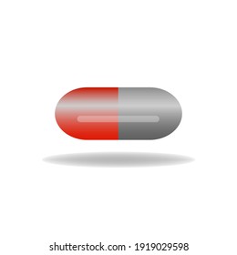 tablet in a capsule. vector illustration