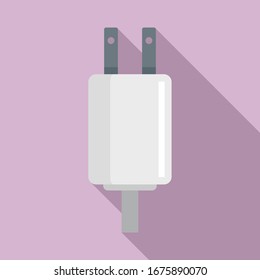 Tablet charger icon. Flat illustration of tablet charger vector icon for web design