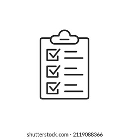 Tablet clip with approved check list icon. High quality black vector illustration.