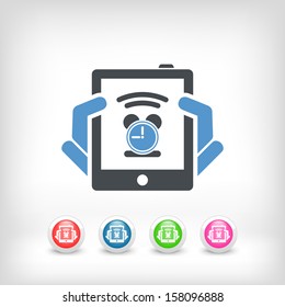 Tablet clock icon
