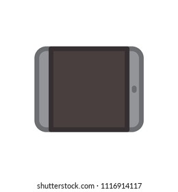 Tablet colored vector icon. Isolated on white background