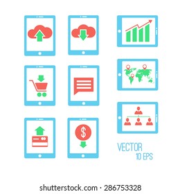 Tablet computer application icons