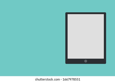 Tablet computer blank screen. Vector illustration.