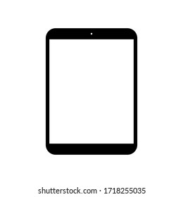 tablet computer with blank white screen isolated on white background. vector illustration