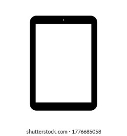 tablet computer with blank white screen isolated on white background. vector illustration