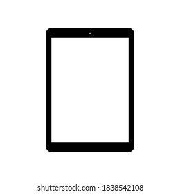 tablet computer with blank white screen isolated on white background. vector illustration