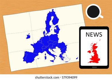 Tablet Computer with Brexit News