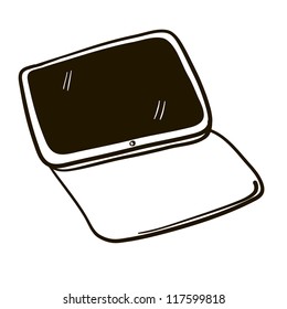 Tablet computer. A children's sketch.