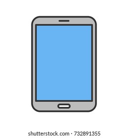 Tablet computer color icon. Isolated vector illustration