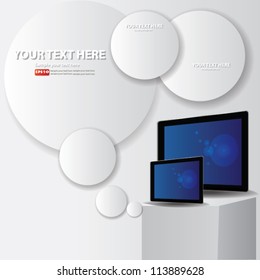Tablet computer designed,for text,presentation,Vector