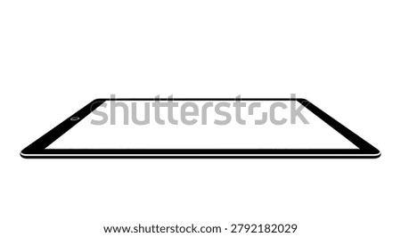 A tablet computer device screen