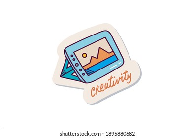 Tablet computer doodle sticker design