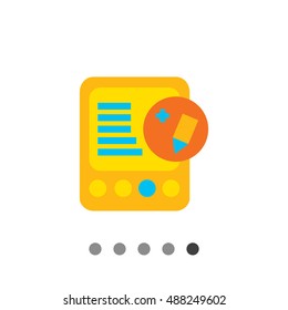 Tablet computer and edit icon