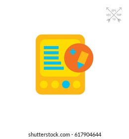 Tablet computer and edit icon