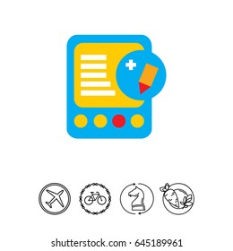 Tablet computer with edit icon