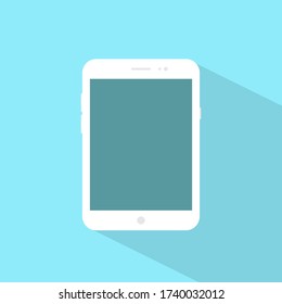 Tablet Computer Flat Design Vector. Modern Tab Icon Image