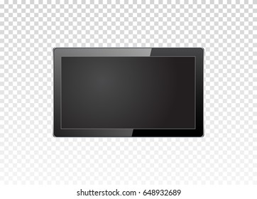 Tablet computer. Graphic design element. Isolated on transparent background. Vector illustration.