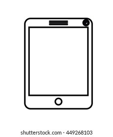 tablet computer isolated icon design