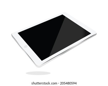 Tablet computer . isolated on white. Vector illustration 