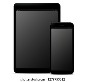 Tablet Computer, Mobile Phone vector illustration