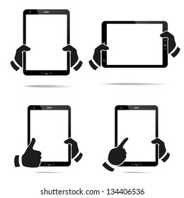 Tablet Computer & Mobile Phone. Vector illustration