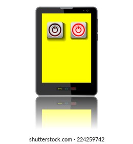 Tablet computer & mobile phone, vector.