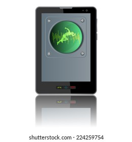 Tablet computer & mobile phone, vector.