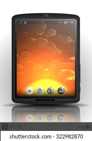 Tablet Computer, Mobile Phone. Vector Illustration. Eps 10