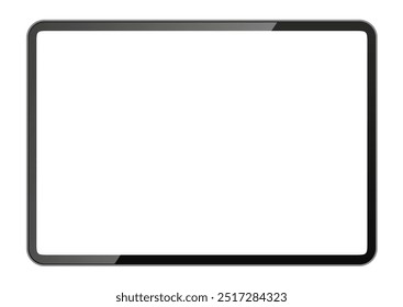 Tablet computer mockup with empty touch screen