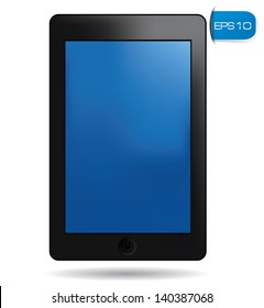 Tablet computer on white background,vector